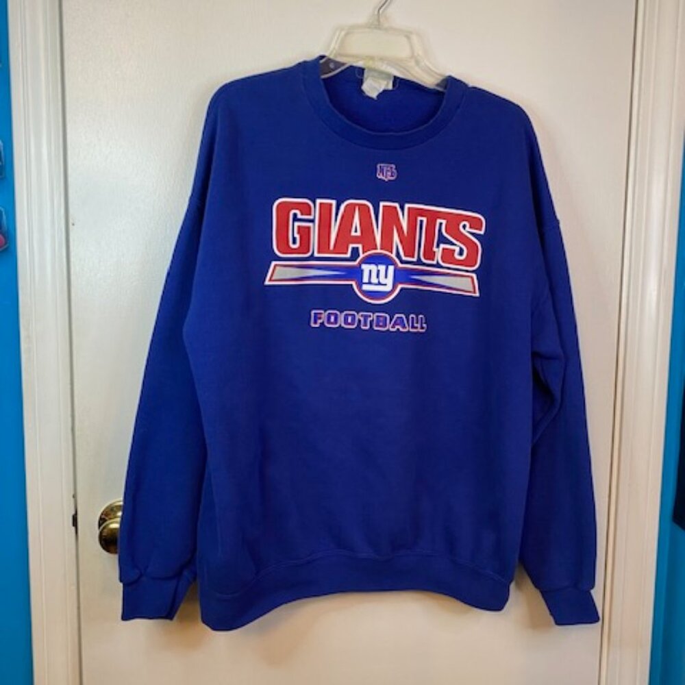 Men's 1990s vintage New York Giants Blue sweatshirt